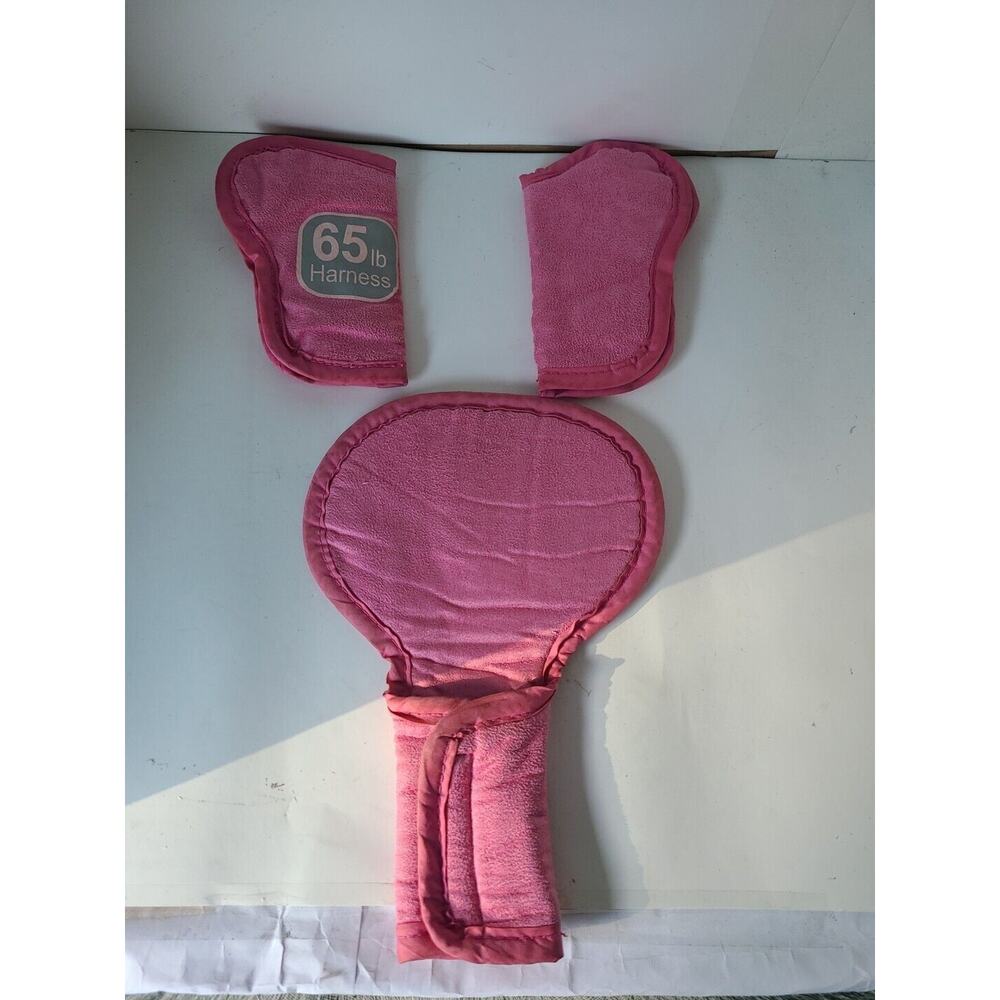 Graco Nautilus Pink Booster Seat Belt Strap Covers Pillow Chest Pads Cushion.
